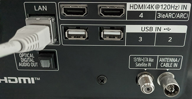 HDMI-eARC Anschluss eines Fernsehers