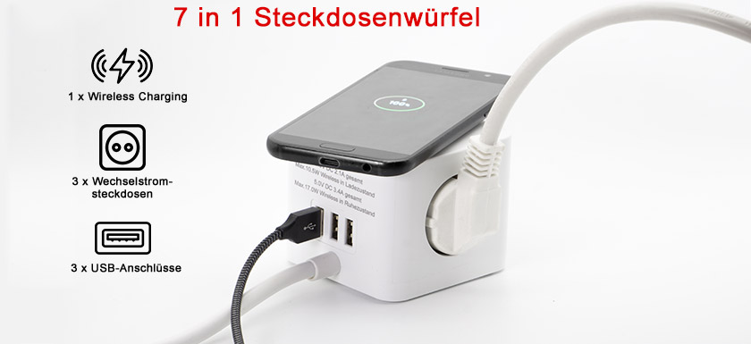 steckdosenwürfel wireless charging